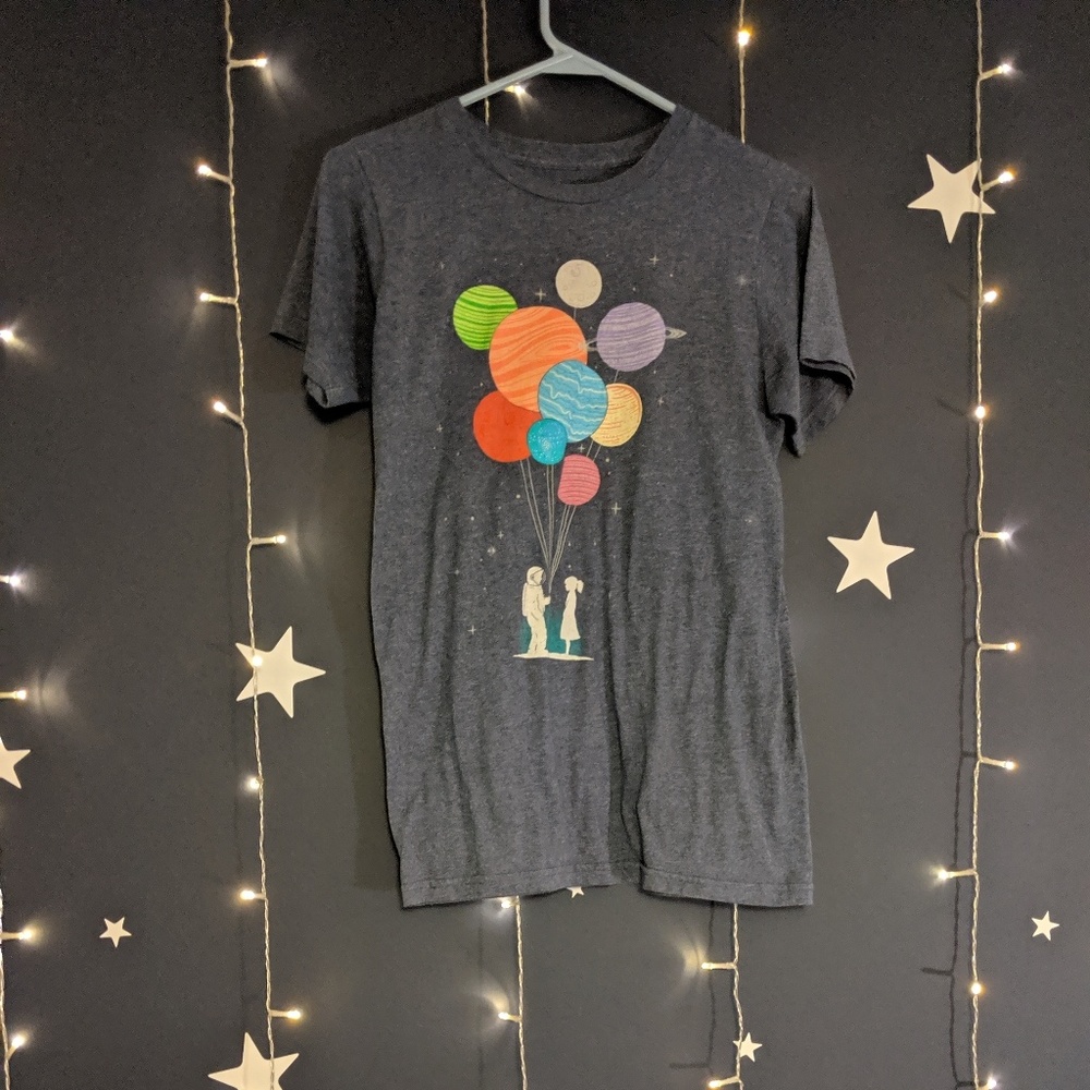 Planet star navy blue tee shirt